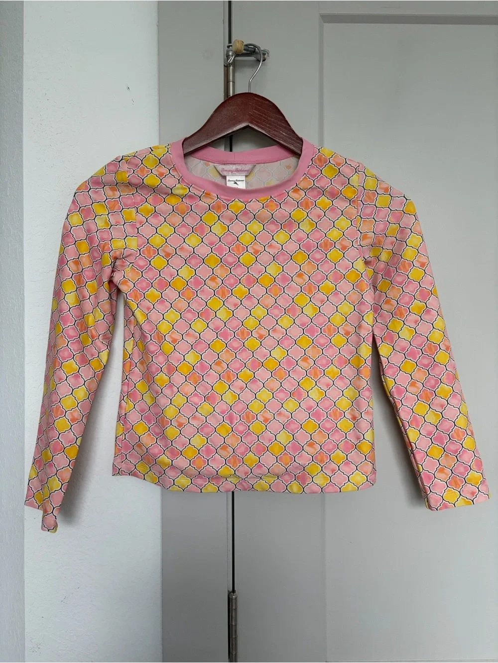 TOMMY BAHAMA RASH GUARD TOP PINK KIDS 14